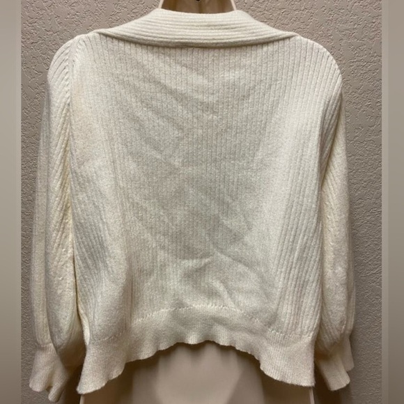 EUC Moth Anthropology Beautiful Ivory Soft Sweater - Size L - Picture 3 of 7